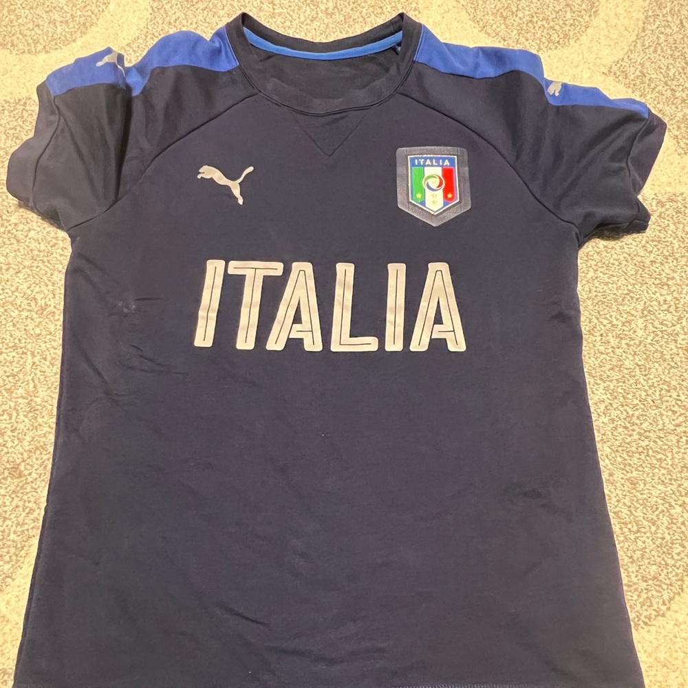 Puma Italia Cotton Shirt Size Medium Italian National Soccer Team